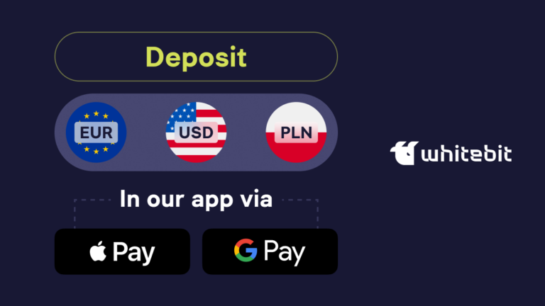 Deposit funds via Apple Pay and Google Pay